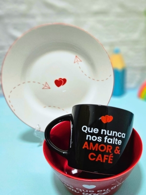 imagem do produto Kit Café Da Manhã Amor E Café - Zona criativa - Arco Íris