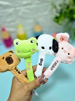 Caneta Pelúcia Animais - Arco Iris