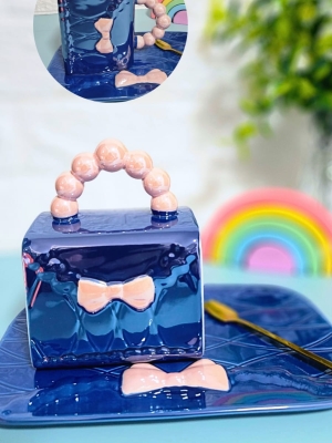 Caneca de Bolsa com Pires - Arco Iris